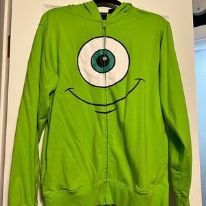 Disney Pixar Monsters Inc. Green Mike Wazowski zip up hoodie